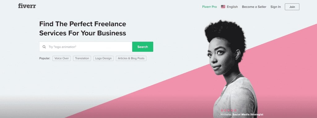 Find a freelance job on Fiverr