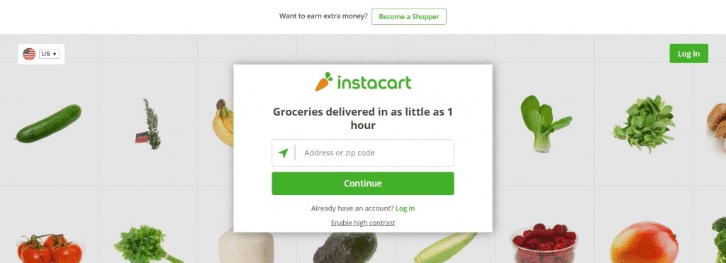 Deliver groceries with Instacart