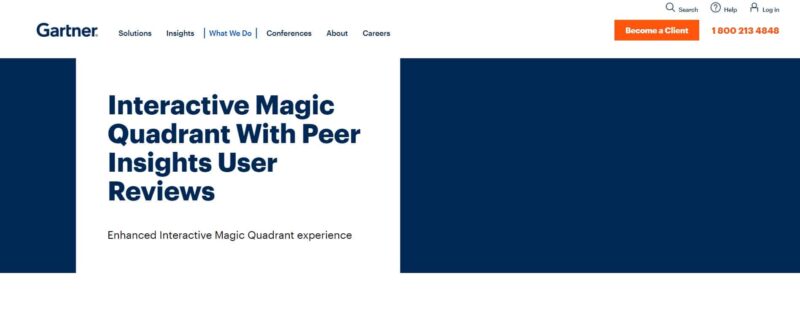 Gartner Peer Insights homepage