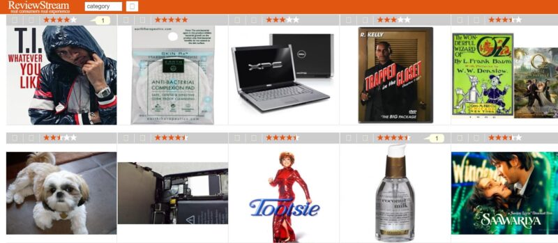 ReviewStream homepage