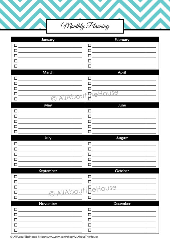 All About Planners Monthly Planner