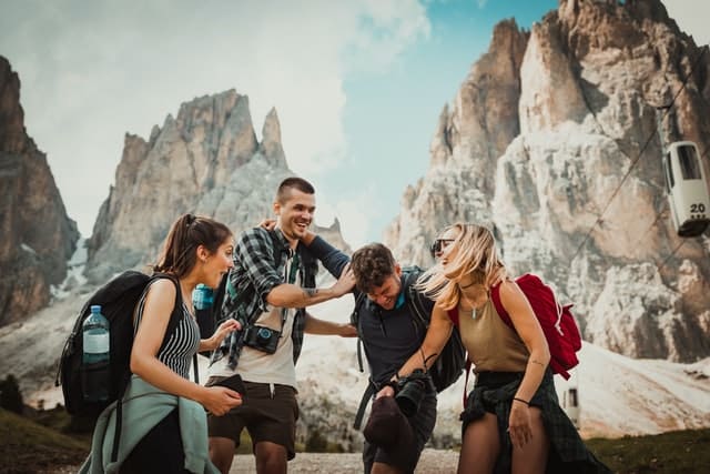 Group of friends hanging out