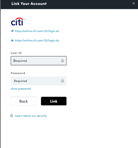 Add Credential on Personal Capital