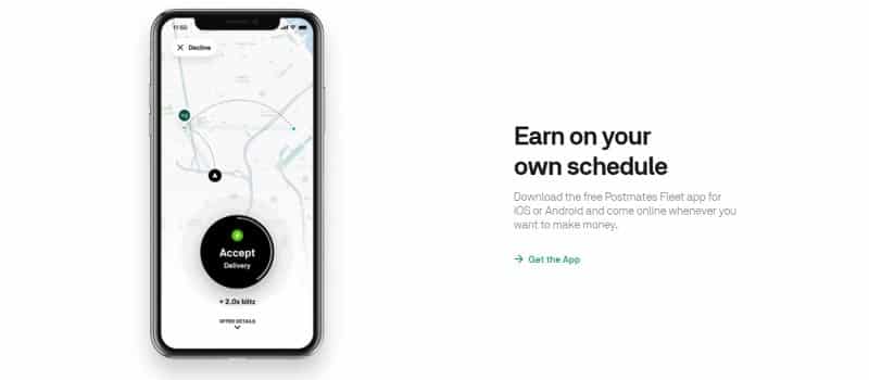 Earn on your own schedule with Postmates