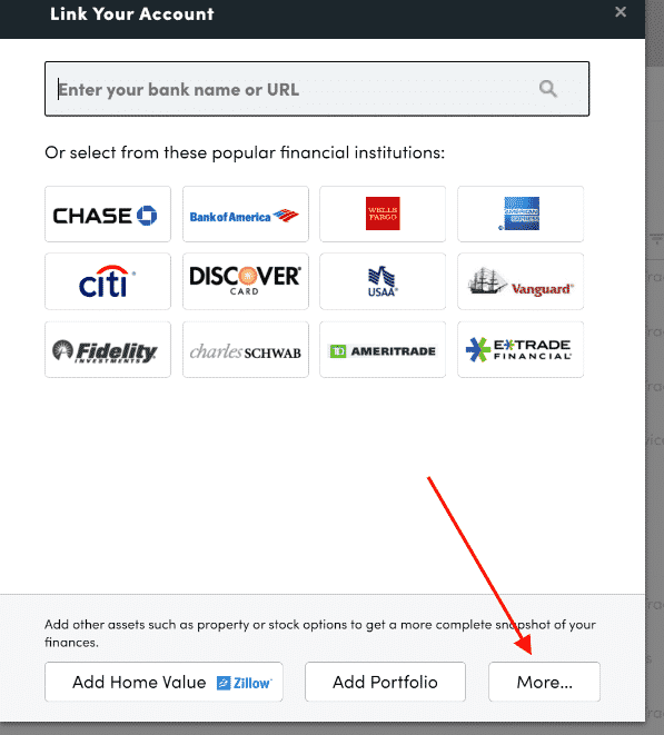 Link More Accounts Personal Capital