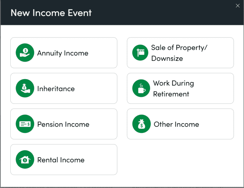 New Income Event Personal Capital