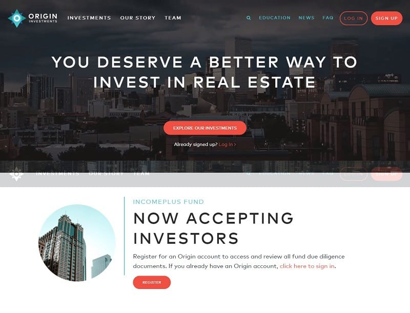 Origin Investments website
