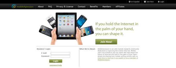mobileXpression website