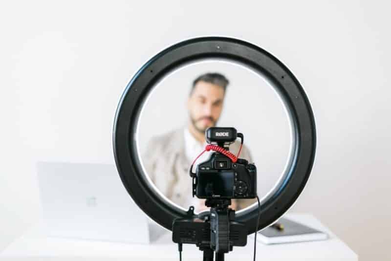 Man creating digital course