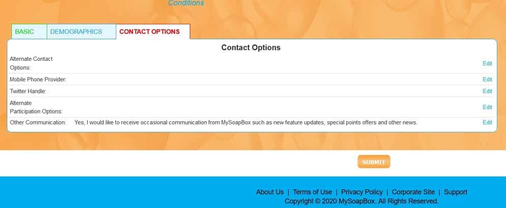 MySoapBox Contact Options
