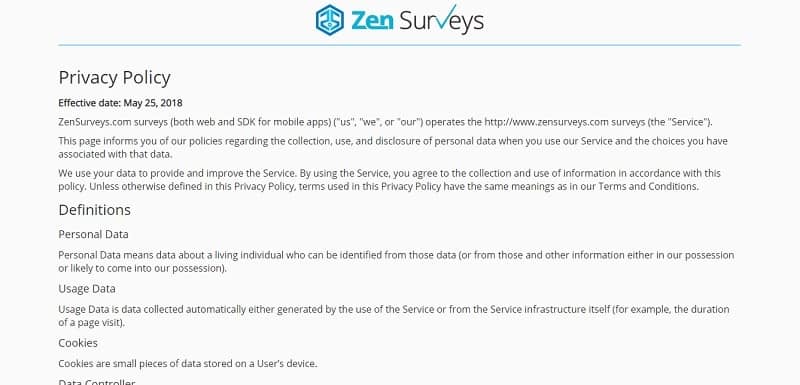 zensurveys privacy