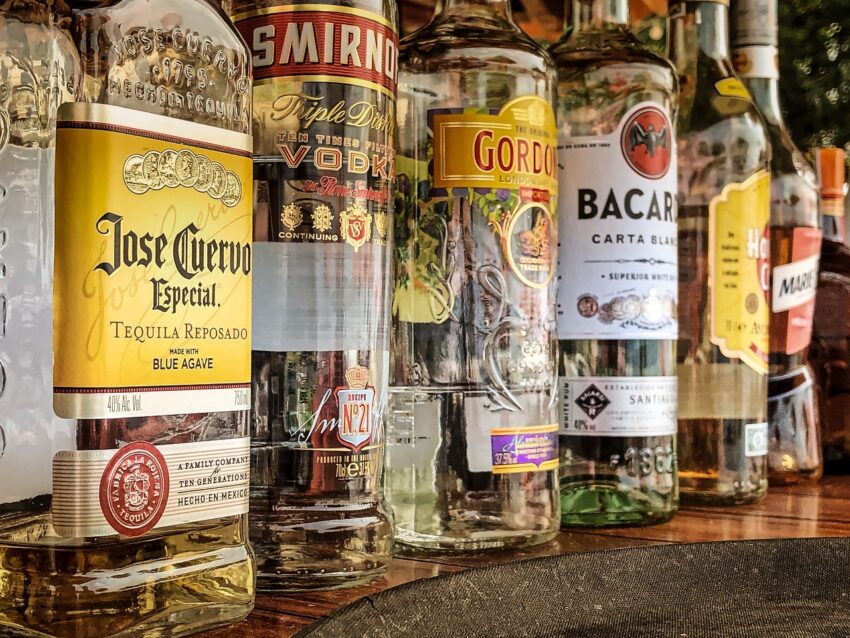 liquor bottles