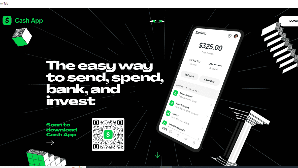 Cash app- save, spend , invest,bank