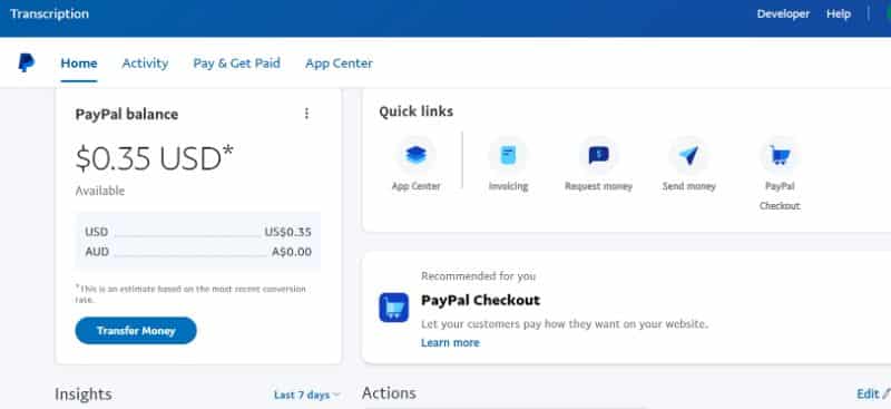 PayPal overview 