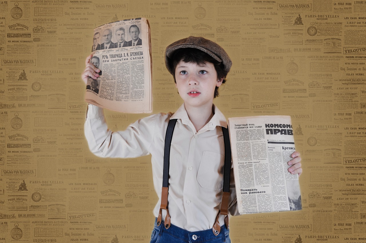Newspaper delivery teen